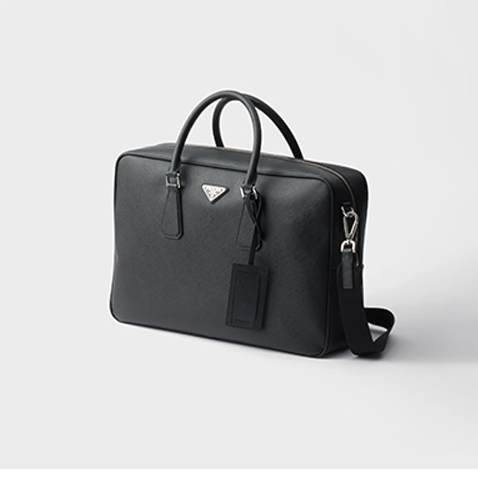 prada saffiano leather large business briefcase bag